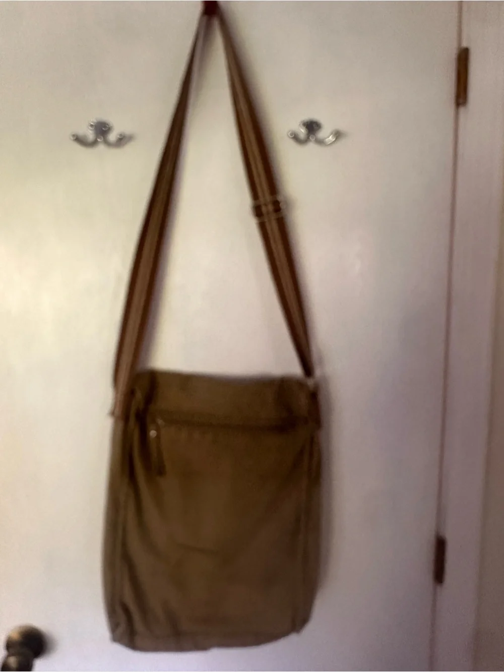 District Threads Canvas Messenger Bag in Olive Green